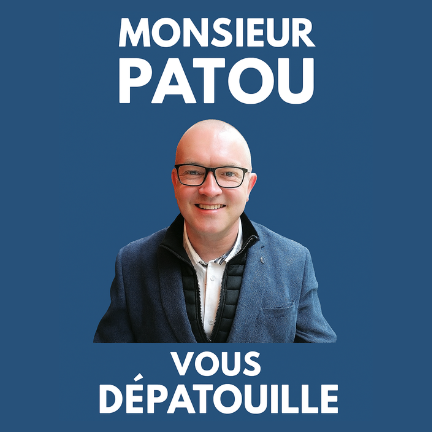 Monsieur Patou – Assistance informatique et dépannage Carcassonne Portrait de Monsieur Patou, assistance informatique et dépannage à Carcassonne, avec slogan « Monsieur Patou vous dépataouille ».